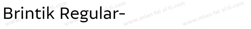 Brintik Regular字体转换